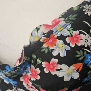 Costa Sol Ruffle Floral Bikini Top Plus Size 2X
